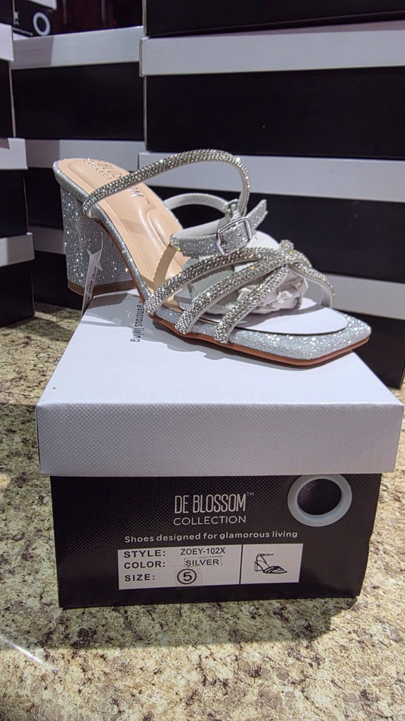 ZOEY102X BLOSSOM SANDALIA PLATA ESCARCHADO    