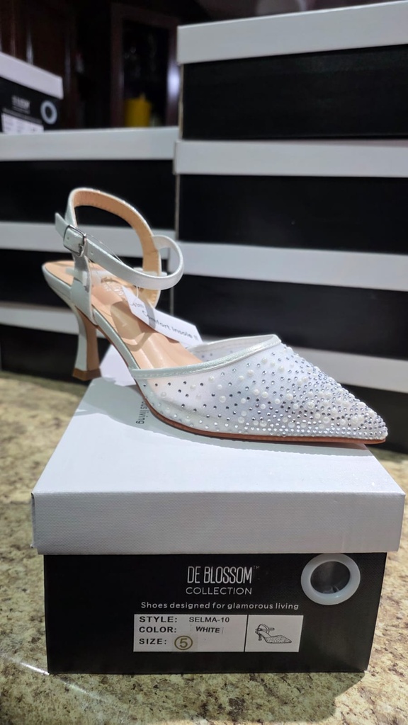 SELMA10 BLOSSOM ZAPATO BLANCO ESCARCHADO 