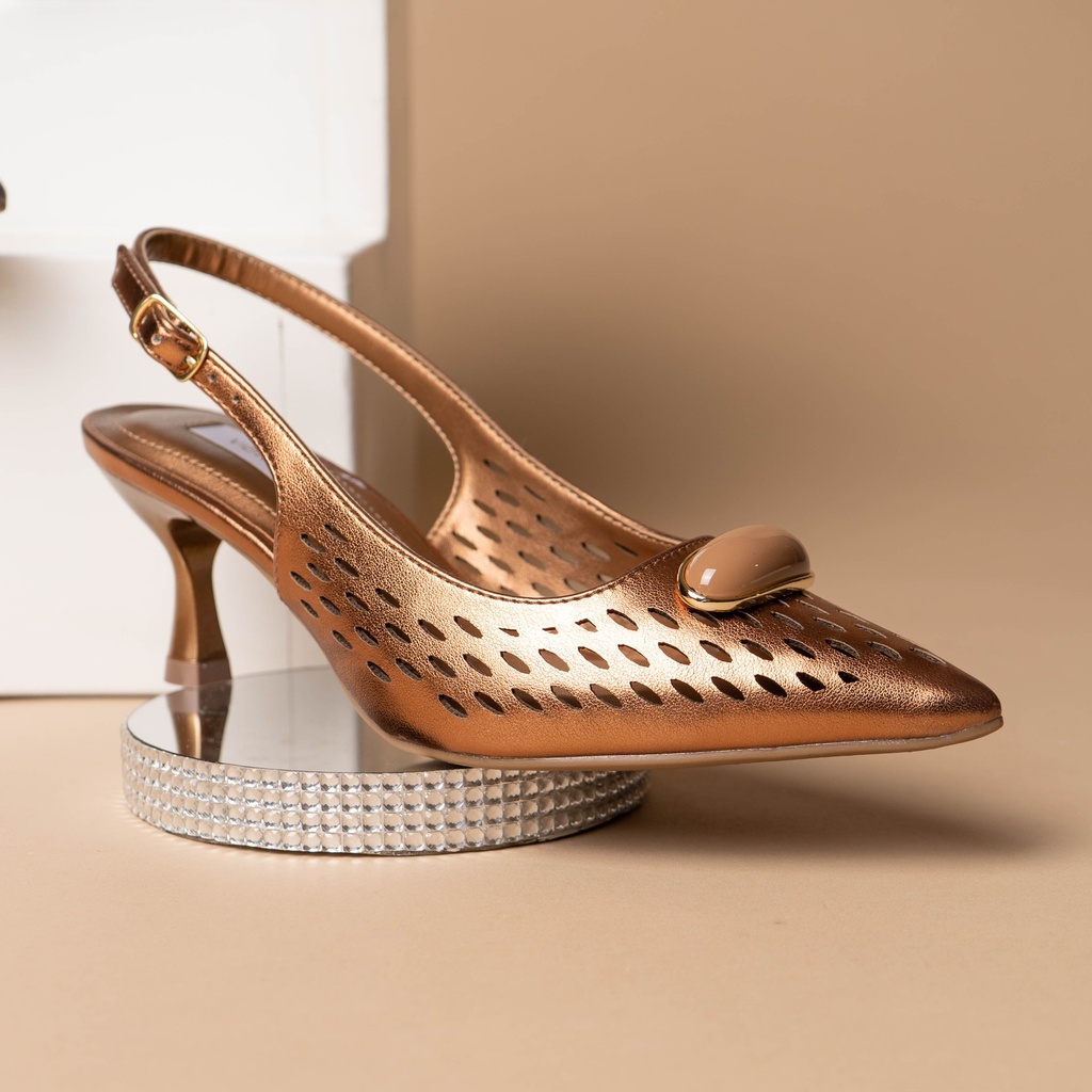 155017 VIAMARTE ZAPATO COBRE METALIZADO