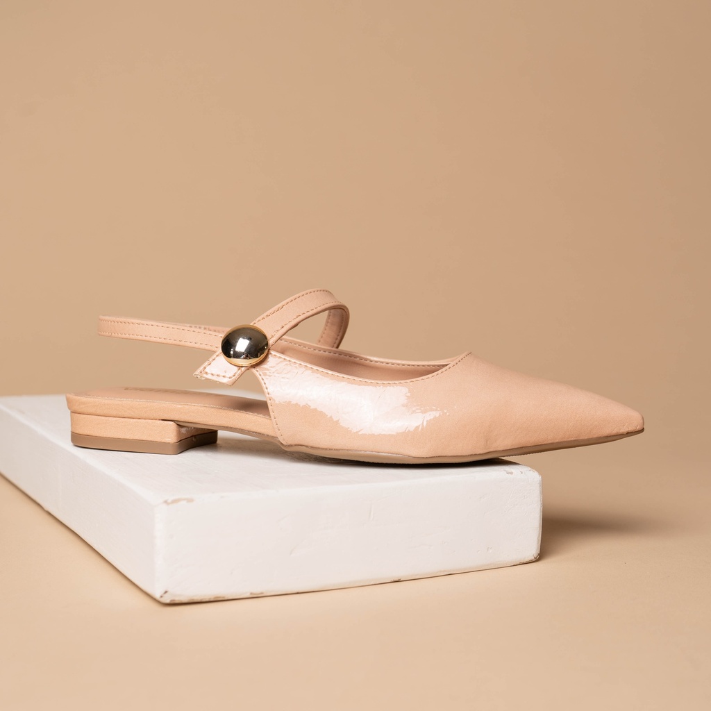 144027 VIAMARTE ZAPATO NUDE VERNIZ