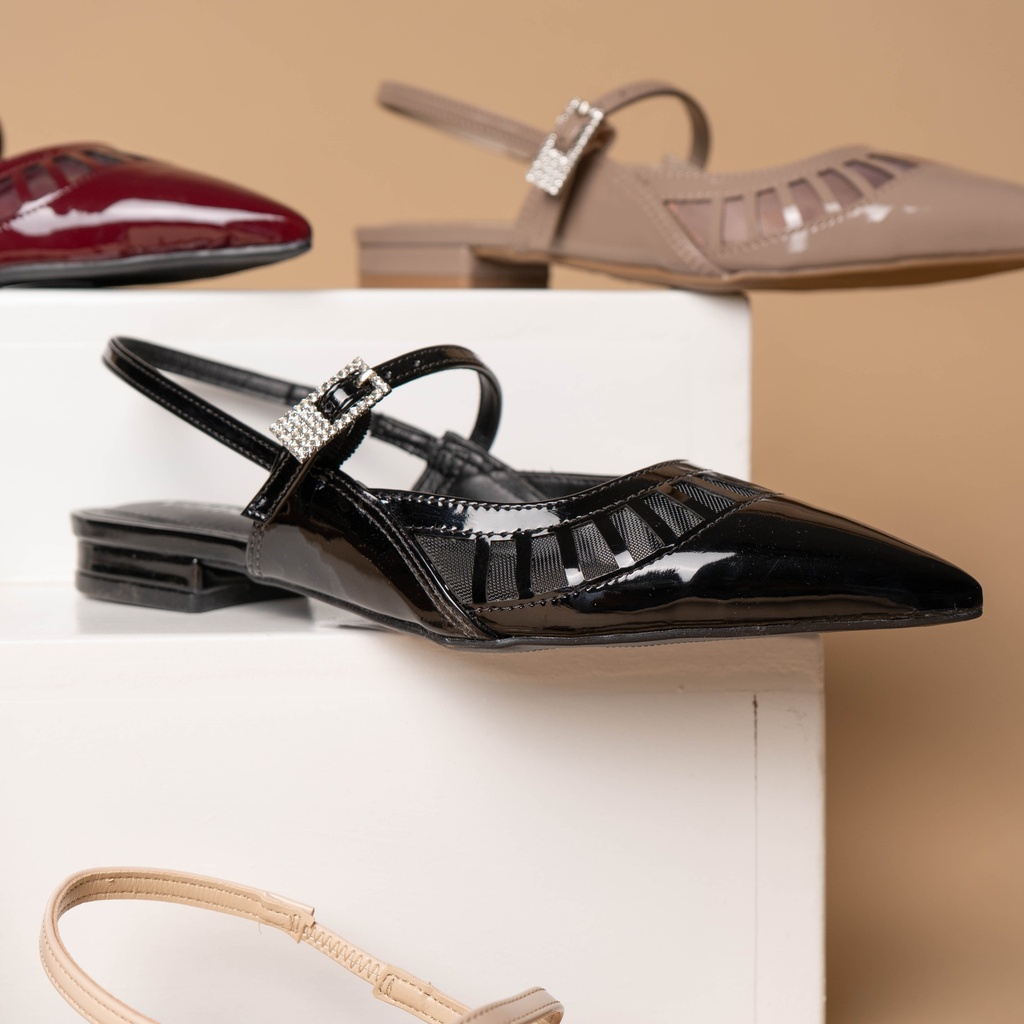 144024 Viamarte Zapato Negro Verniz