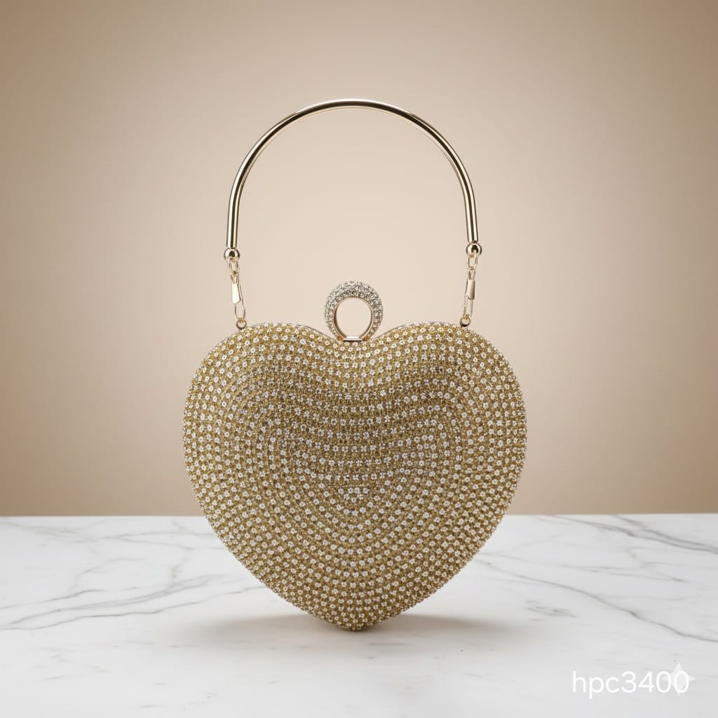 HPC3400 CARTERA GALA CORAZON DORADO