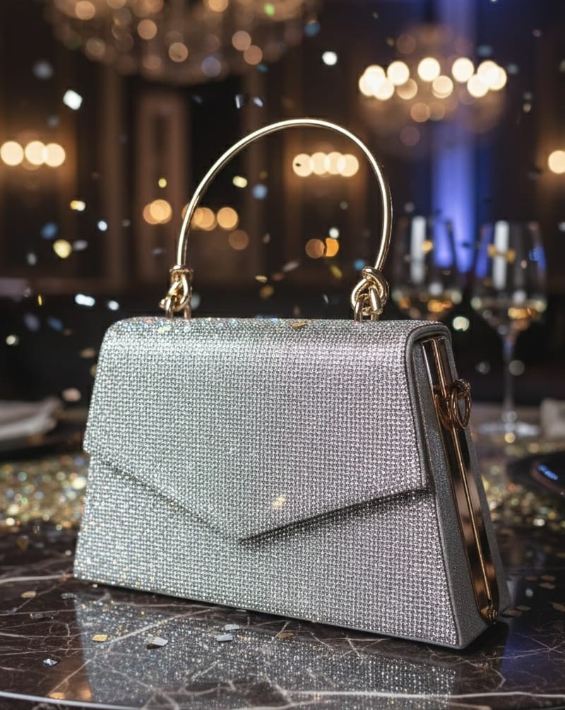 HPC3920 CARTERA GALA ESCARCHADA DORADO