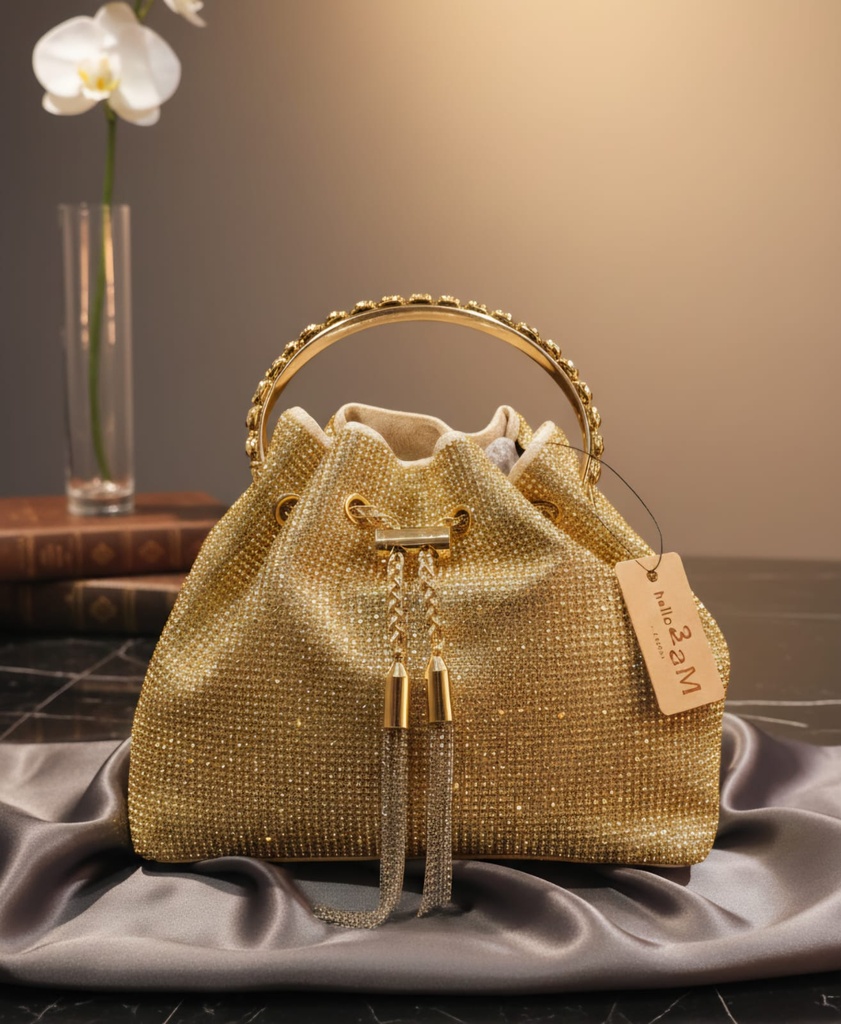 HPC5482 CARTERA GALA BOLSA DORADO