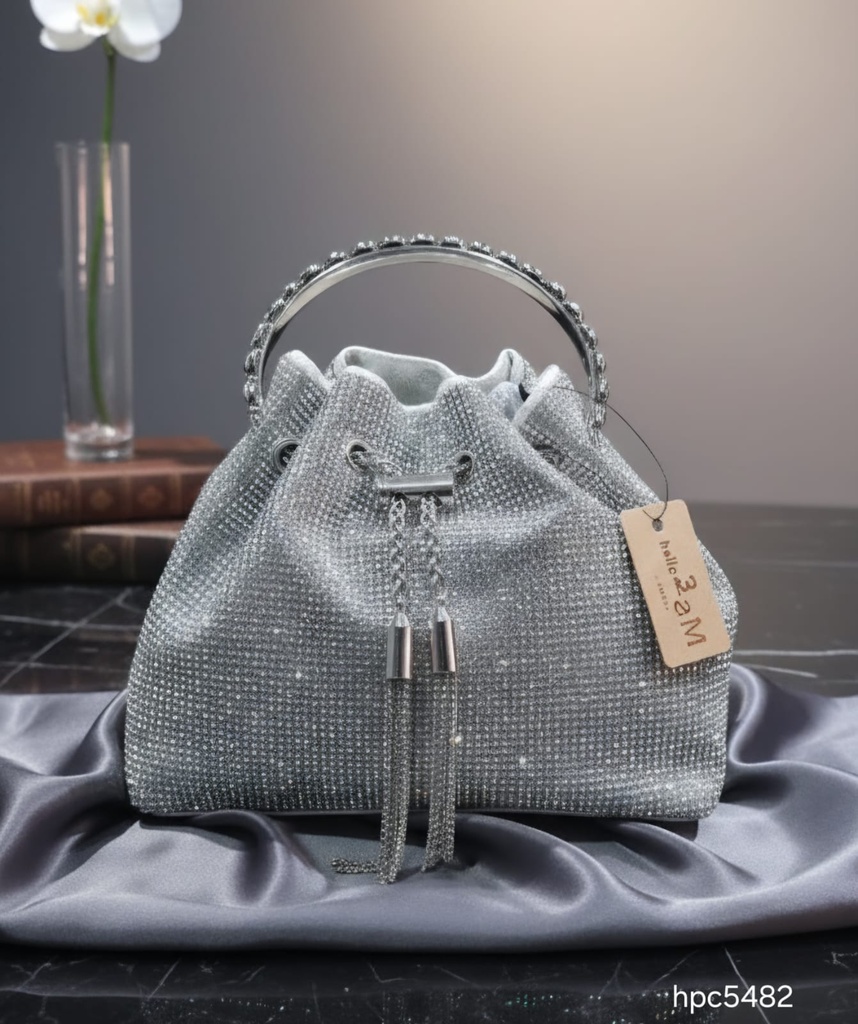 HPC5482 CARTERA GALA BOLSA PLATEADO