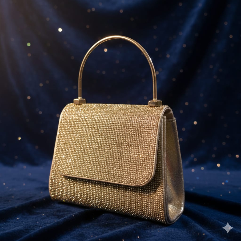 HPC5779 CARTERA GALA ESCARCHADA DORADO