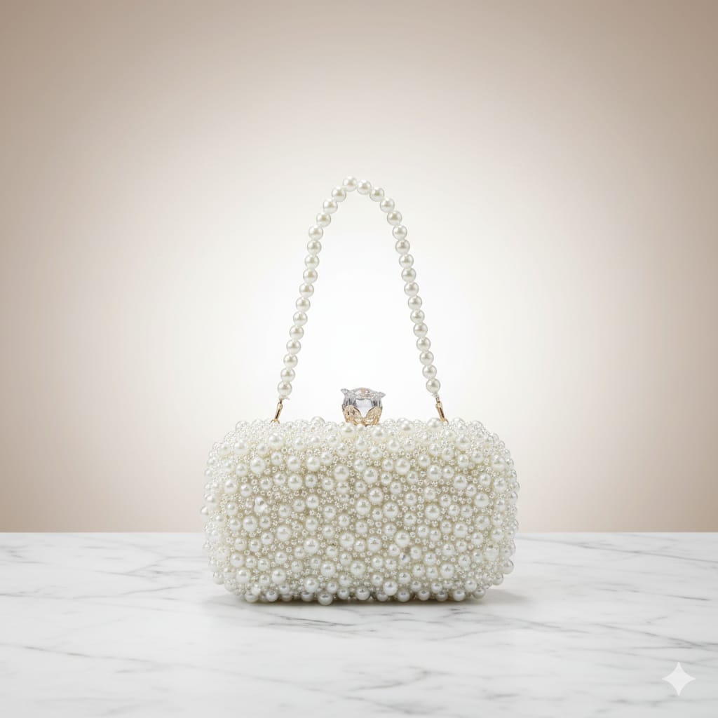 HPC6358 CARTERA GALA PERLAS BLANCO