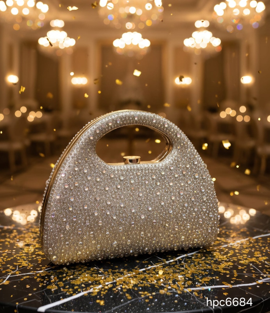 HPC6684 CARTERA GALA PERLAS DORADO