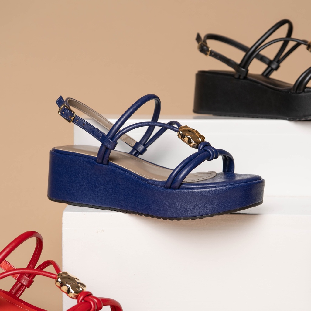 167025 Viamarte Sandalia Azul Napa