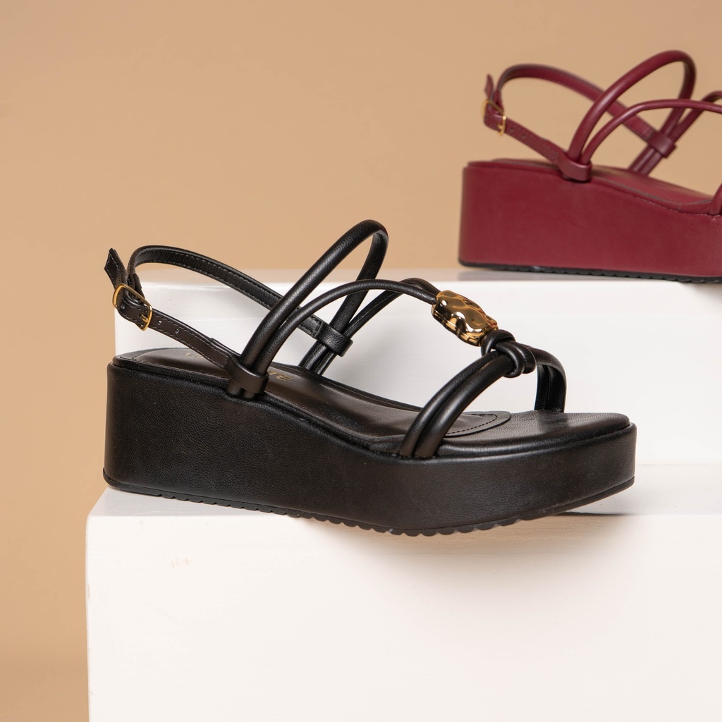 167025 Viamarte Sandalia Negro Napa 