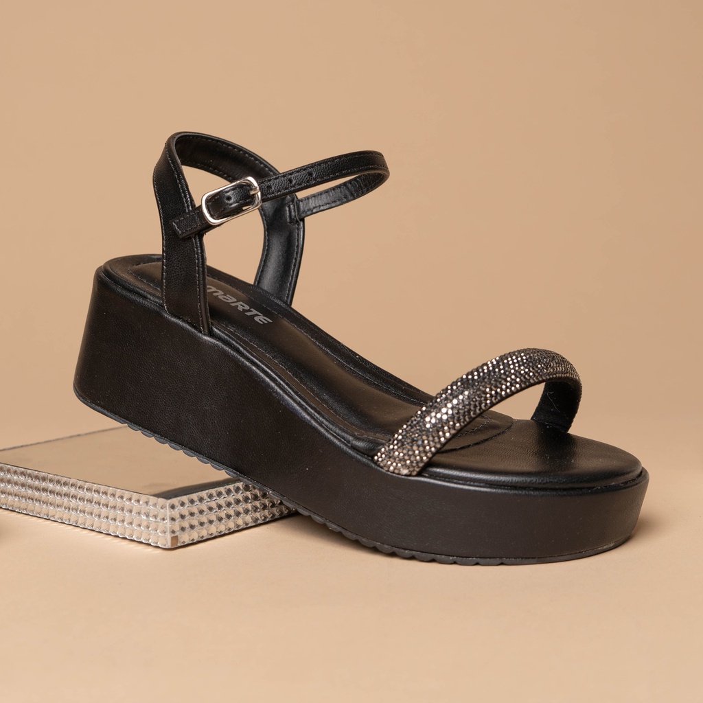 167009 Viamarte Sandalia Negro Napa