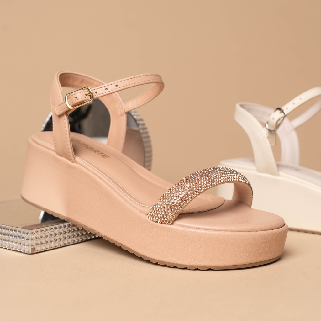 167009 Viamarte Sandalia Nude Napa