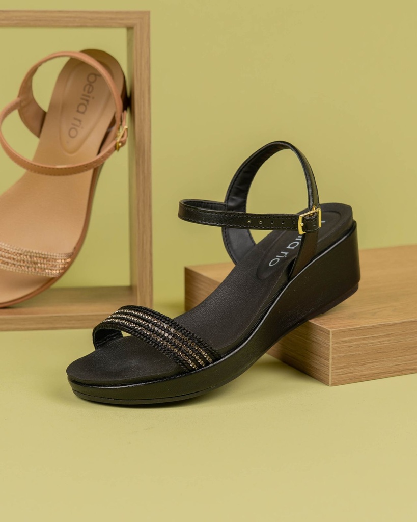 8381.321 BEIRA RIO SANDALIA NEGRO NAPA