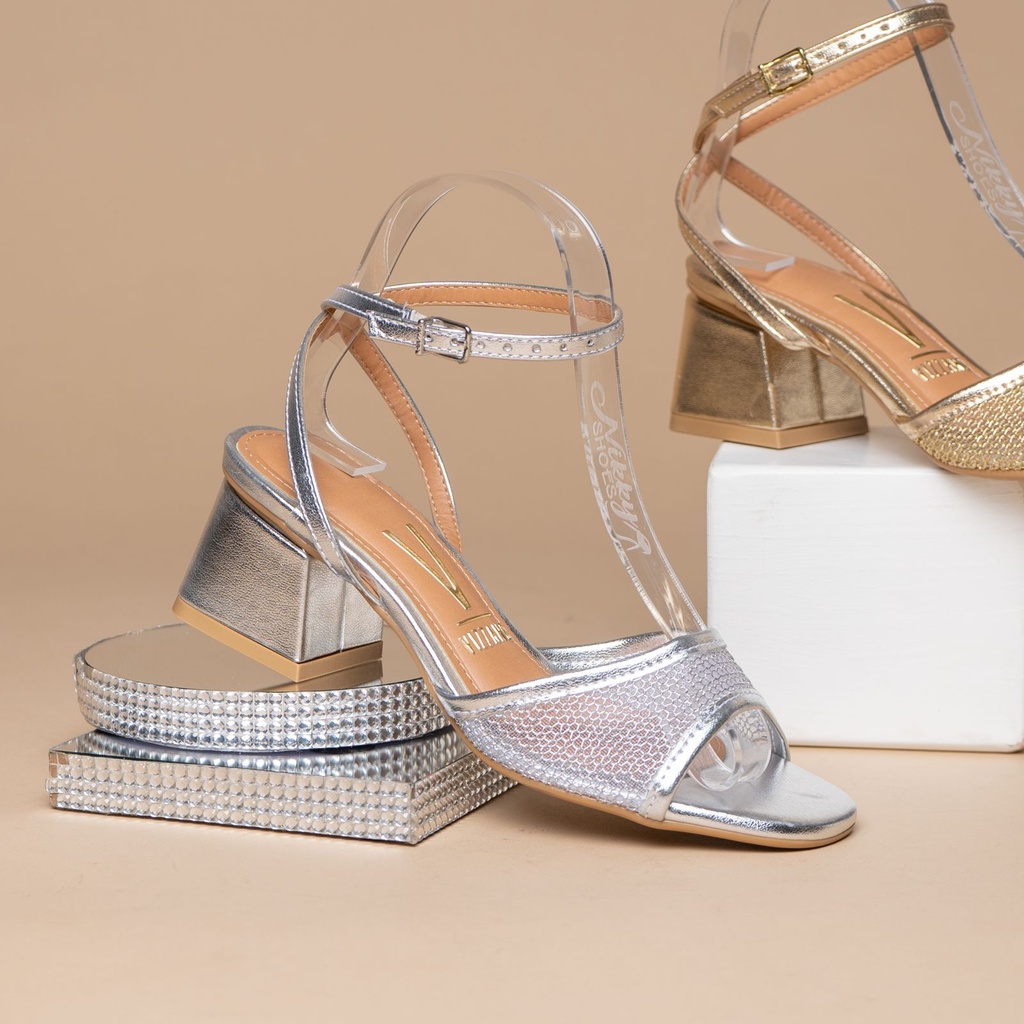 6428.346 VIZZANO SANDALIA PLATEADO METAL.