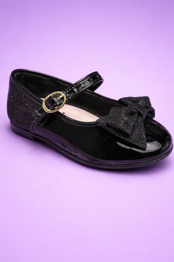 2106.1043 MOLEKINHA ZAPATILLA NEGRO VERNIZ/SHINE