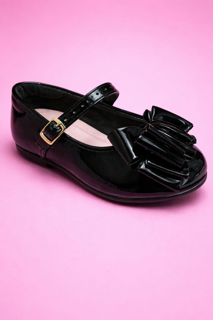 2083.1122 MOLEKINHA ZAPATILLA NEGRO VERNIZ