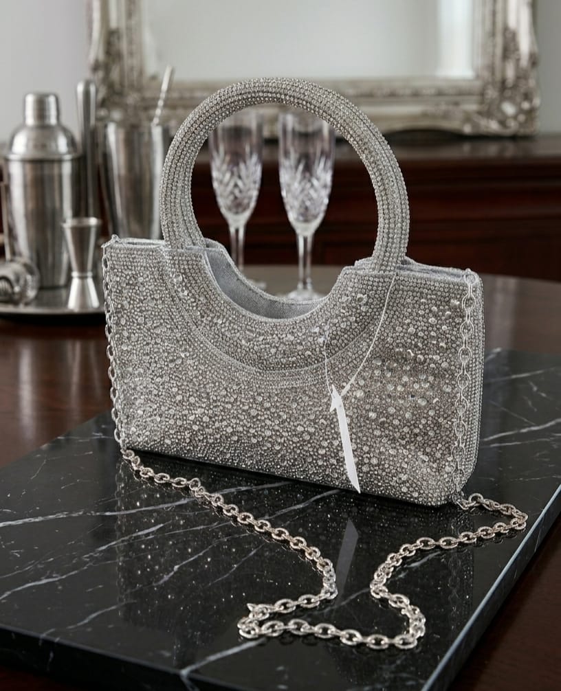 HBG105283_2 CARTERA GALA PLATA ESCARCHA