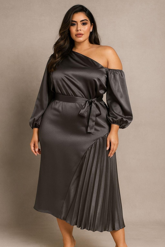 JD177-2 VERXY VESTIDO SATIN GRIS