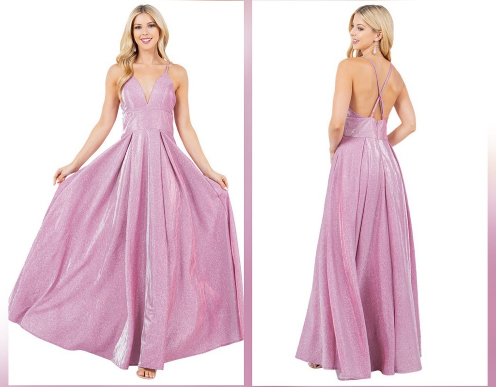 1110 CAPRICHO VESTIDO GLITTER ROSA