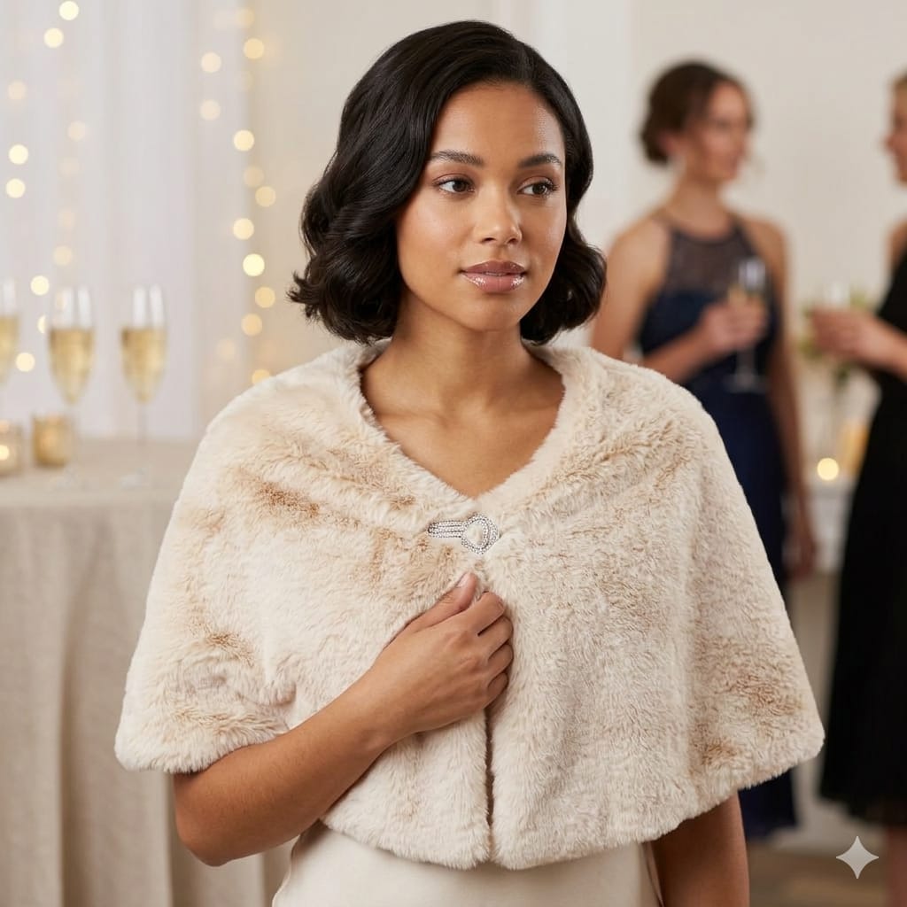 2220 WBG FASH ESTOLA BROCHE BEIGE