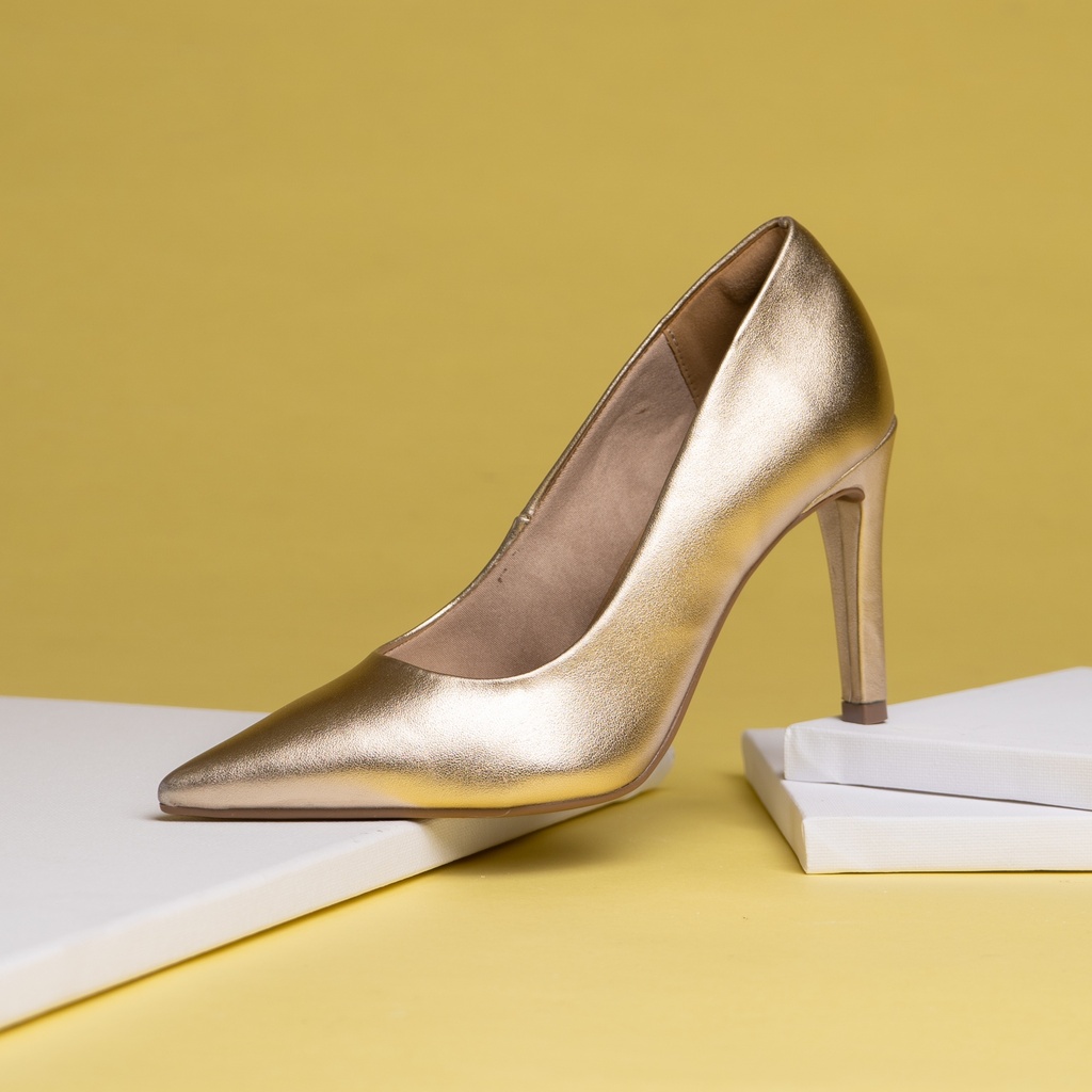 045001 VIAMARTE ZAPATO DORADO METALIZADO
