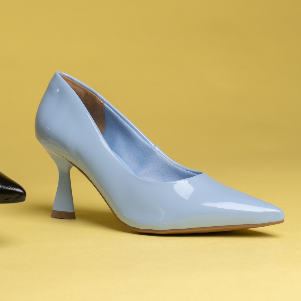 145009 VIAMARTE ZAPATO CELESTE VERNIZ