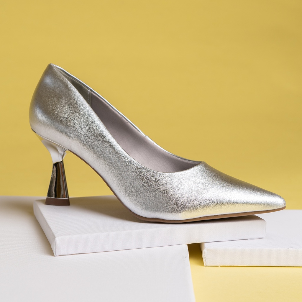 145009 VIAMARTE ZAPATO PLATA METALIZADO
