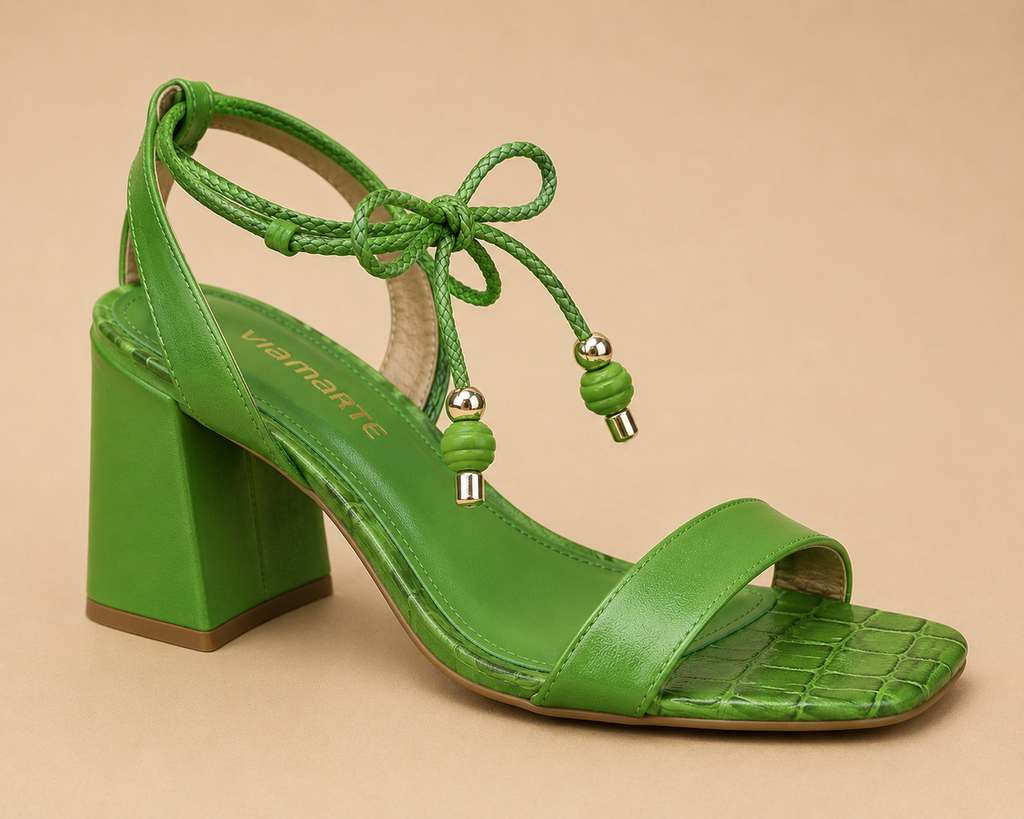 12908 VIAMARTE SANDALIA VERDE NAPA