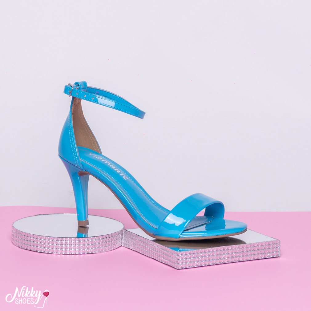14301 VIAMARTE ZAPATO CELESTE VERNIZ
