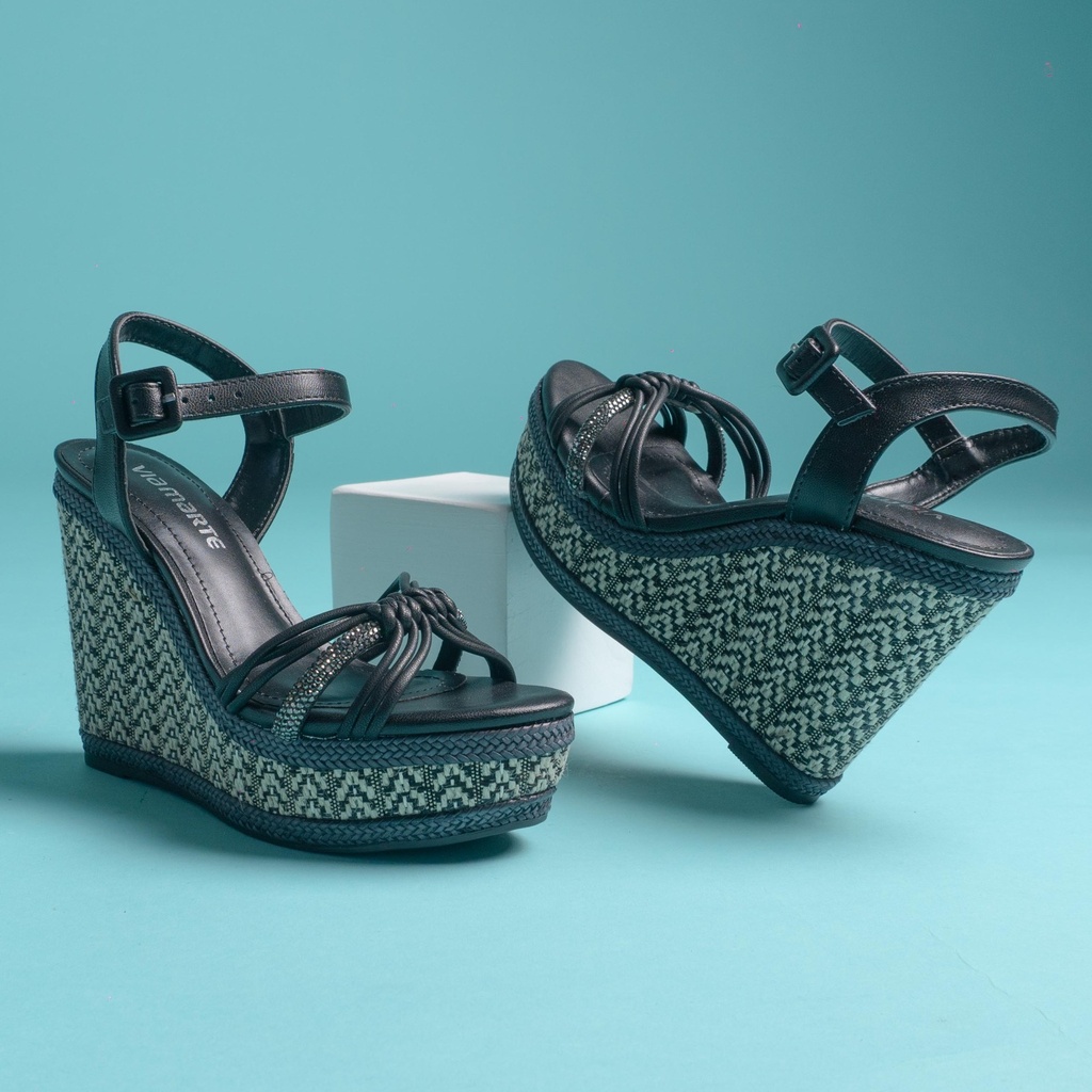 12603 VIAMARTE ZAPATO NEGRO NAPA  
