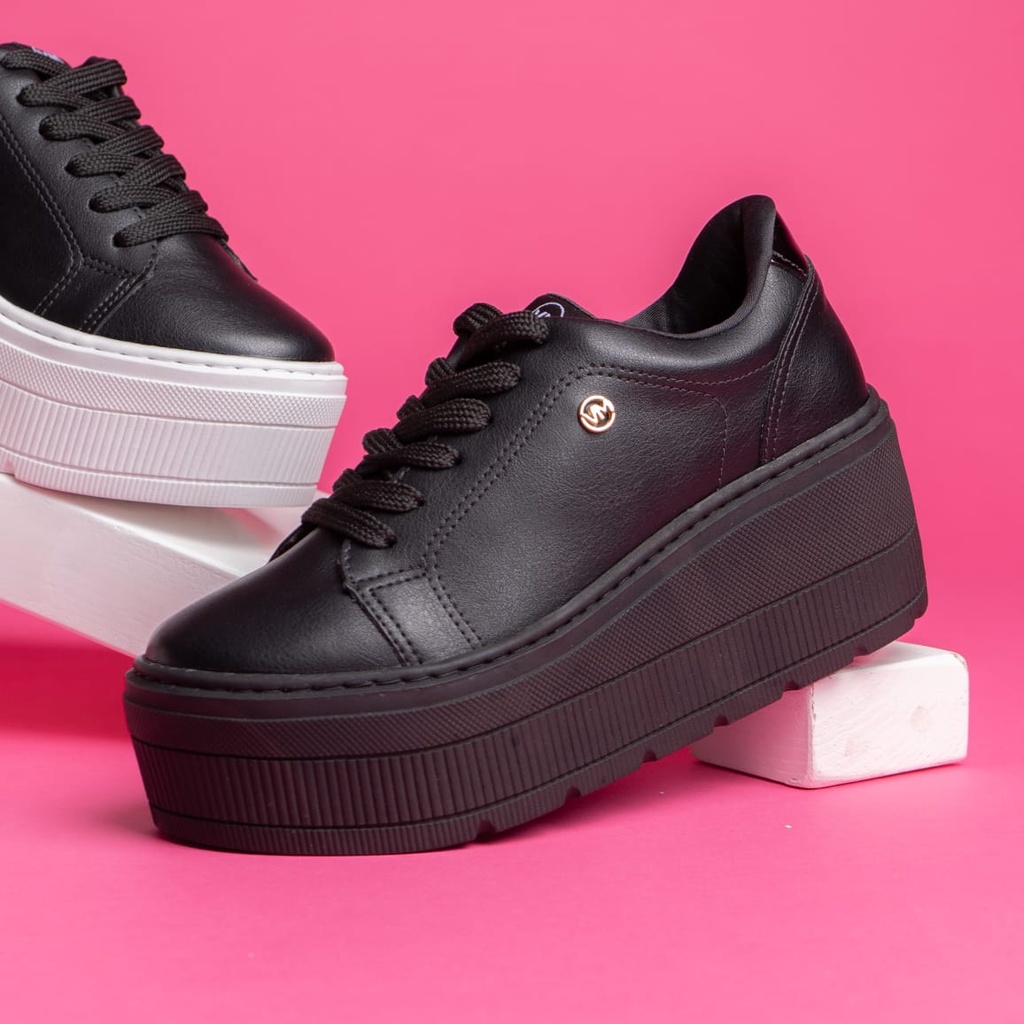 034002 VIAMARTE TENIS NEGRO NAPA  