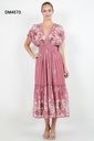 DM4573 MISSA VESTIDO FLOREADO LARGOPALO ROSA