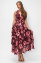 DM5074 MISSA VESTIDO FLOREADO VINO