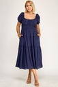 D5623X BLD VESTIDO MIDI PLUS AZUL MARINO
