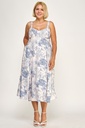 D5634X BLD VESTIDO MIDI PLUS CREMA/CELESTE