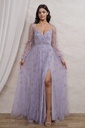 M22397 SIBU VESTIDO DE TUL LAVANDA