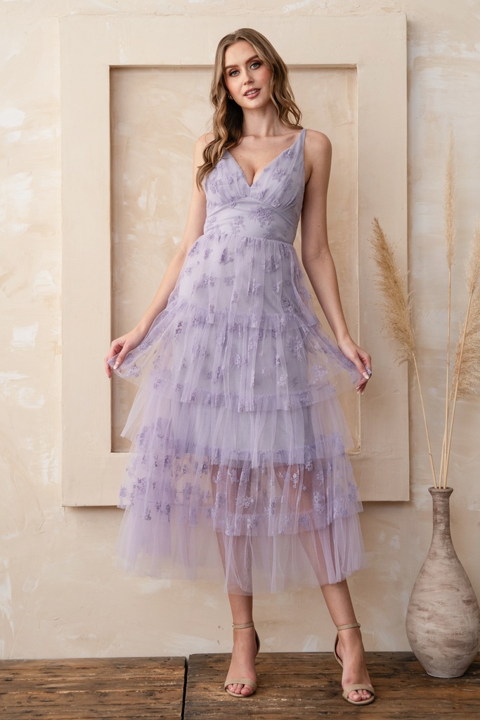 M22398 SIBU VESTIDO MIDI LAVANDA