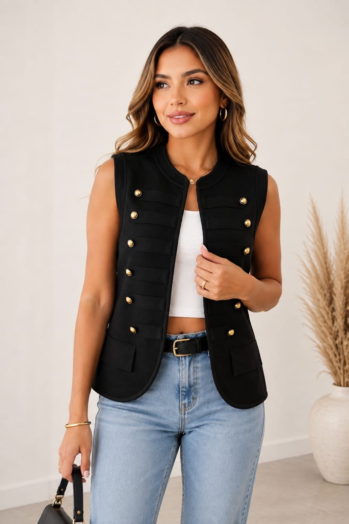 LV260 LVY CHALECO NAPOLEON LANA NEGRO