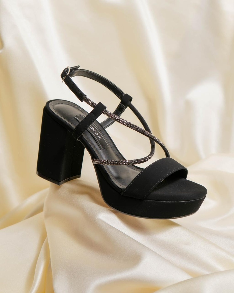 141033 VIAMARTE SANDALIA NEGRO GAMUZA