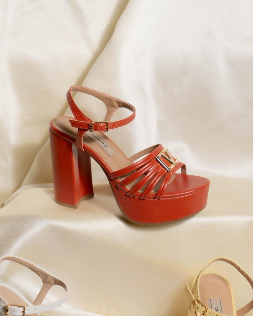 407005 VIAMARTE SANDALIA TERRACOTA NAPA