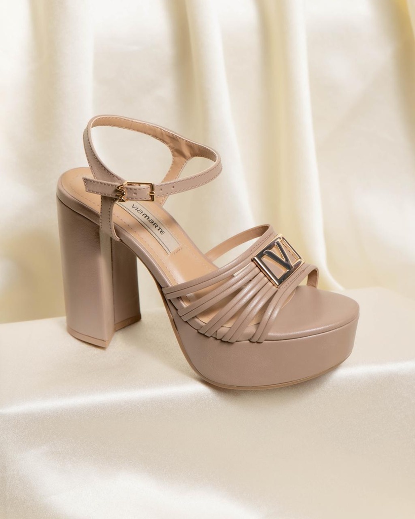 407005 VIAMARTE SANDALIA TAUPE NAPA