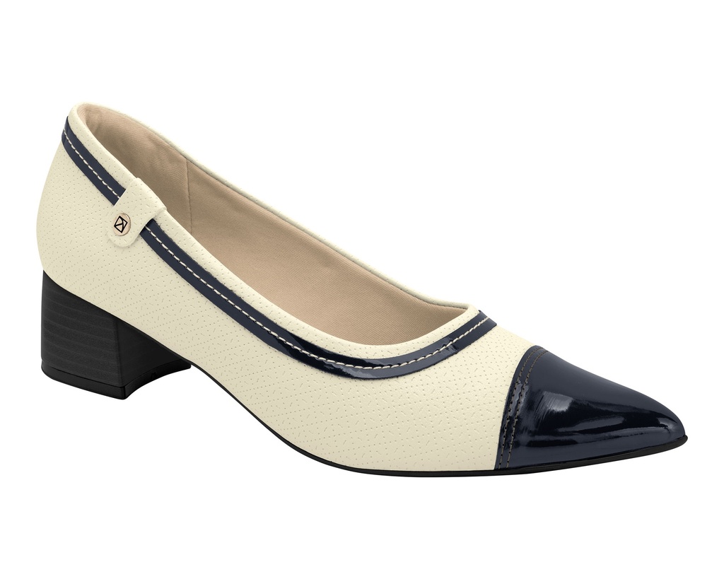 739052 PICCADILLY ZAPATO CREMA/AZUL NAPA