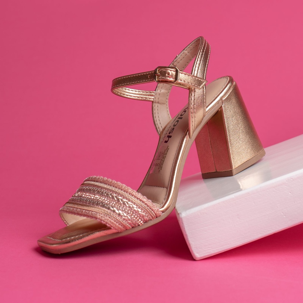Y8362 DAKOTA SANDALIA ORO ROSA METAL