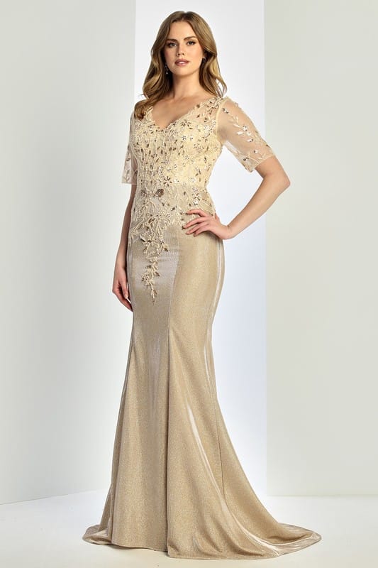 3252-03 ADRA VESTIDO PLUS GALA CHAMPAGNE