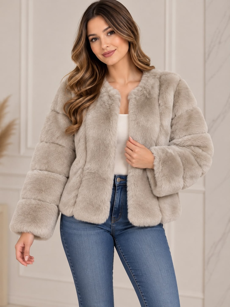 2206 WBG FASH ABRIGO PELUCHE BEIGE