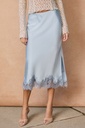 FS12843 DSFM FALDA SATIN CELESTE