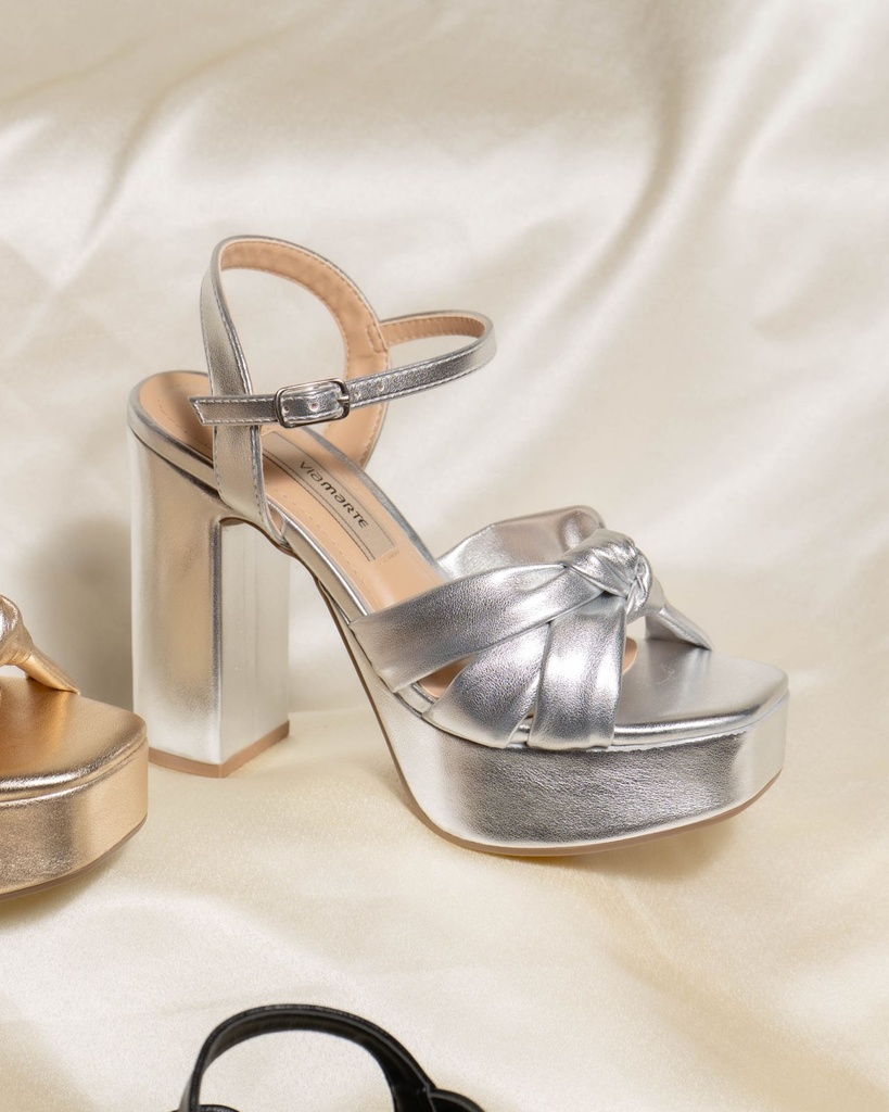 401001 VIAMARTE SANDALIA PLATA METAL