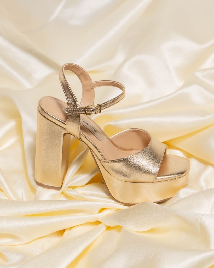 401005 VIAMARTE SANDALIA DORADO METAL