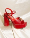 401004 VIAMARTE SANDALIA ROJO NAPA