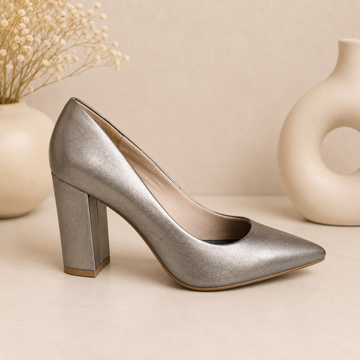 11701 VIAMARTE ZAPATO PLATA METALIZADO